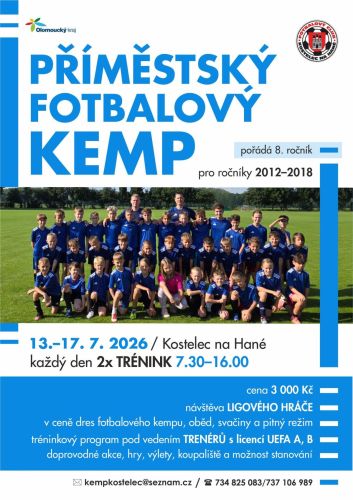 Příměstský fotbalový kemp v Kostelci na Hané 2026!