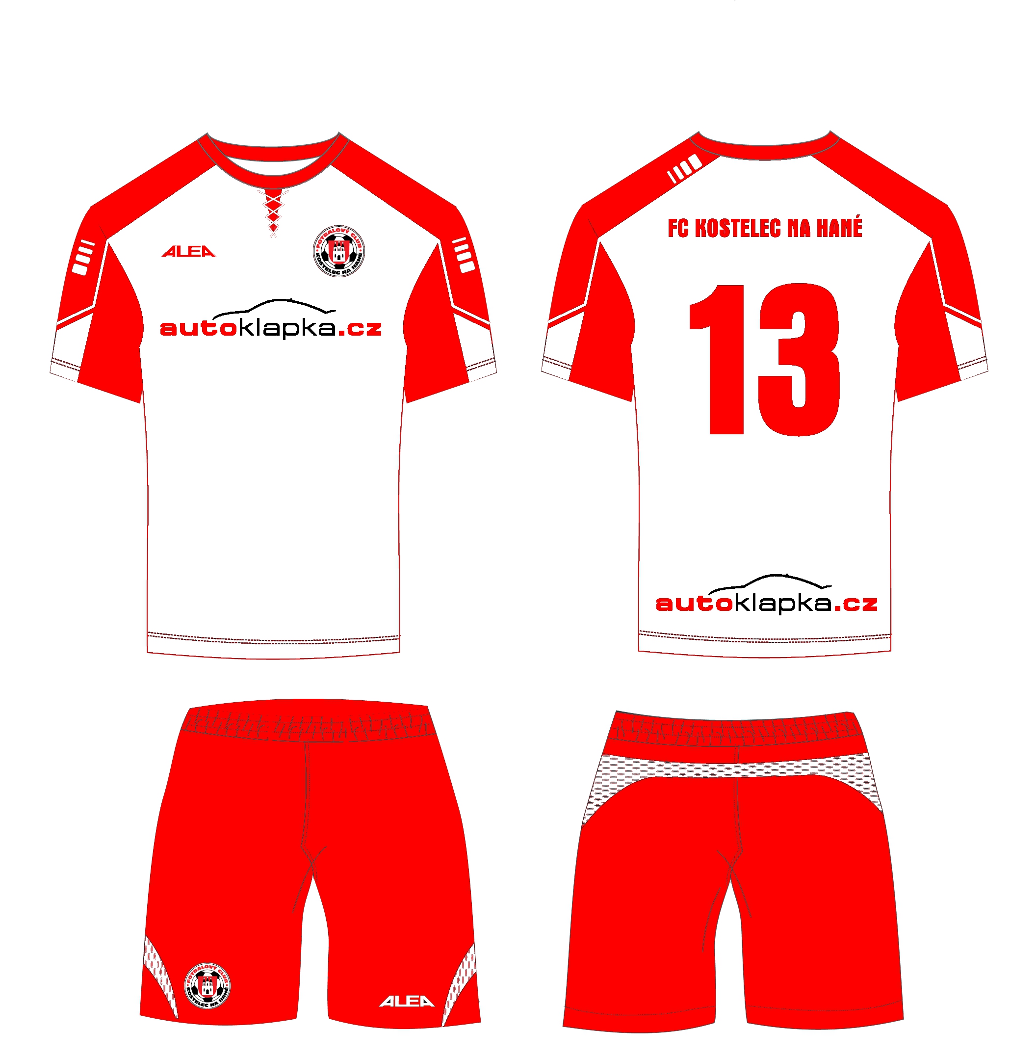 Dresy bílo-červené